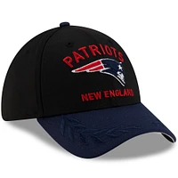 Men's New Era Black/Navy England Patriots 2025 NFL Draft 39THIRTY Flex Hat