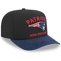 Men's New Era Black/Navy New England Patriots 2025 NFL Draft 9FIFTY A-Frame Snapback Hat
