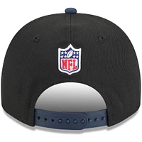 Men's New Era Black/Navy New England Patriots 2025 NFL Draft 9FIFTY A-Frame Snapback Hat