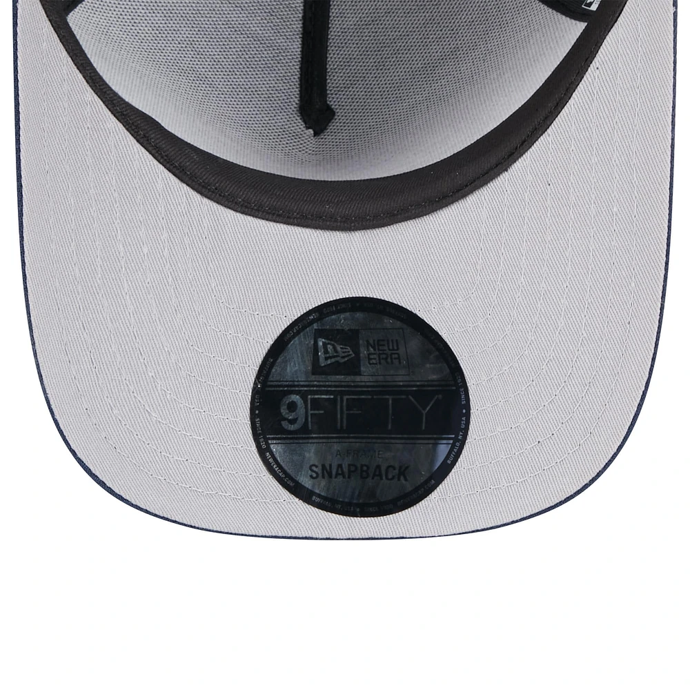 Men's New Era Black/Navy New England Patriots 2025 NFL Draft 9FIFTY A-Frame Snapback Hat