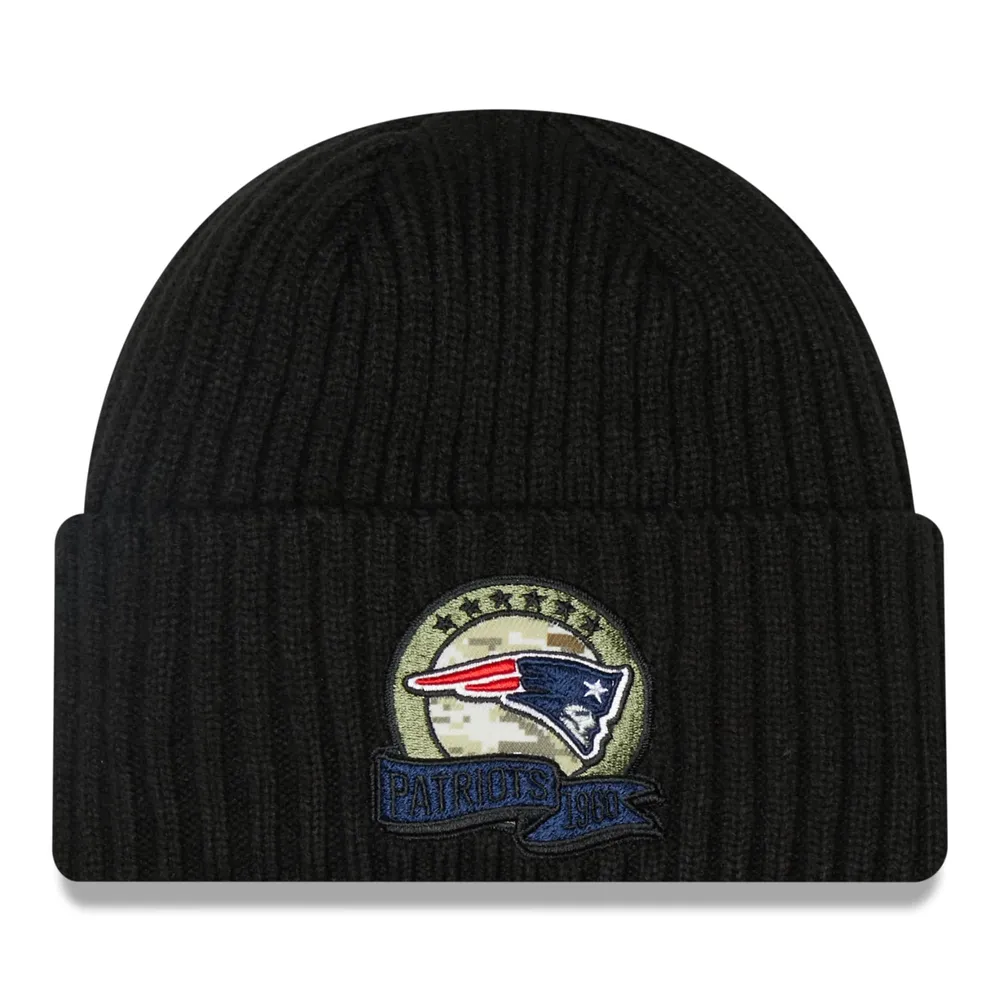 New Era Women's New England Patriots Salute to Service Black Knit Beanie