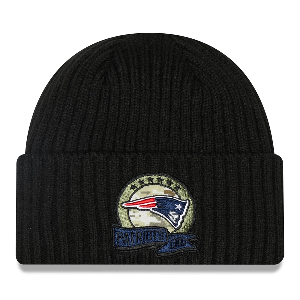 Casquette New Era New England Patriots 2022 Salute To Service noire pour homme