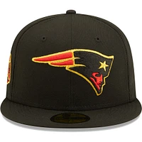 Men's New Era Black England Patriots  Cobra Kai 59FIFTY Fitted Hat