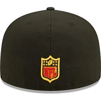 Casquette ajustée Cobra Kai 59FIFTY des Patriots de la Nouvelle-Angleterre New Era noire pour homme