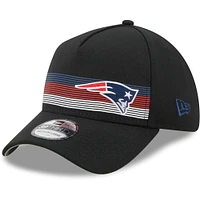 Men's New Era Black England Patriots Flawless Stripe 39THIRTY Flex Hat