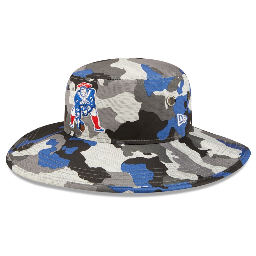 New Era Men's New Era Camo New England Patriots 2022 NFL Training Camp  Official Historic Logo Panama Bucket Hat