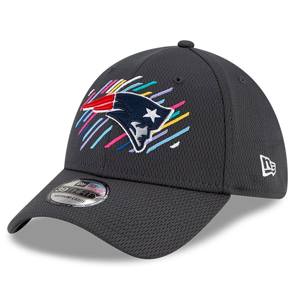 Men's New Era Charcoal England Patriots 2021 NFL Crucial Catch - 39THIRTY Flex Hat