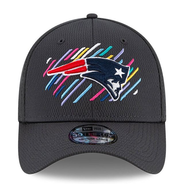 Casquette New Era Charcoal England Patriots 2021 NFL Crucial Catch pour homme - 39THIRTY Flex