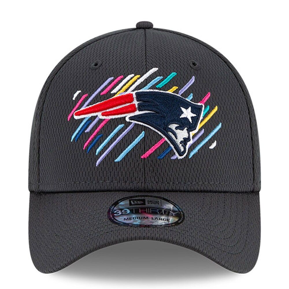 Men's New Era Charcoal England Patriots 2021 NFL Crucial Catch - 39THIRTY Flex Hat