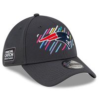 Men's New Era Charcoal England Patriots 2021 NFL Crucial Catch - 39THIRTY Flex Hat