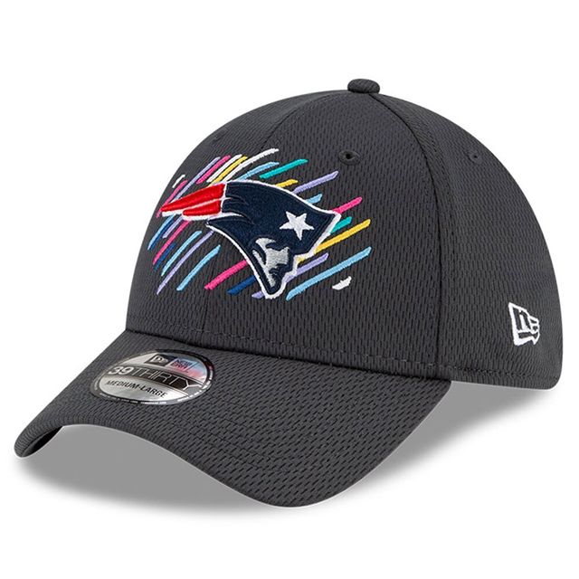 Casquette New Era Charcoal England Patriots 2021 NFL Crucial Catch pour homme - 39THIRTY Flex