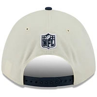 Casquette ajustable New Era 9FORTY M-Crown A-Frame pour homme, couleur crème/bleu marine, des New England Patriots, draft NFL 2025