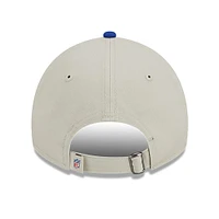 Casquette réglable New Era pour homme crème/royal New England Patriots 2023 Sideline Historic 9TWENTY