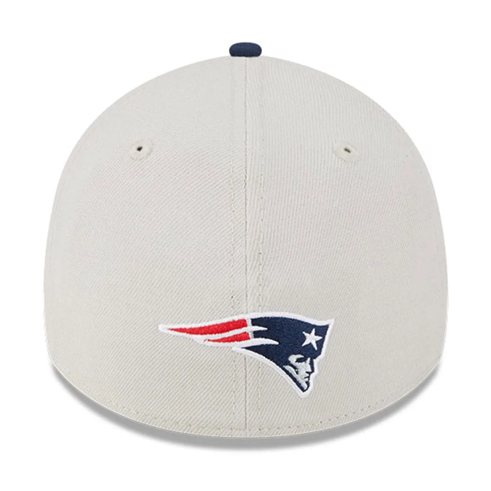 Men's New Era  Cream England Patriots 2023 NFL Draft 39THIRTY Flex Hat