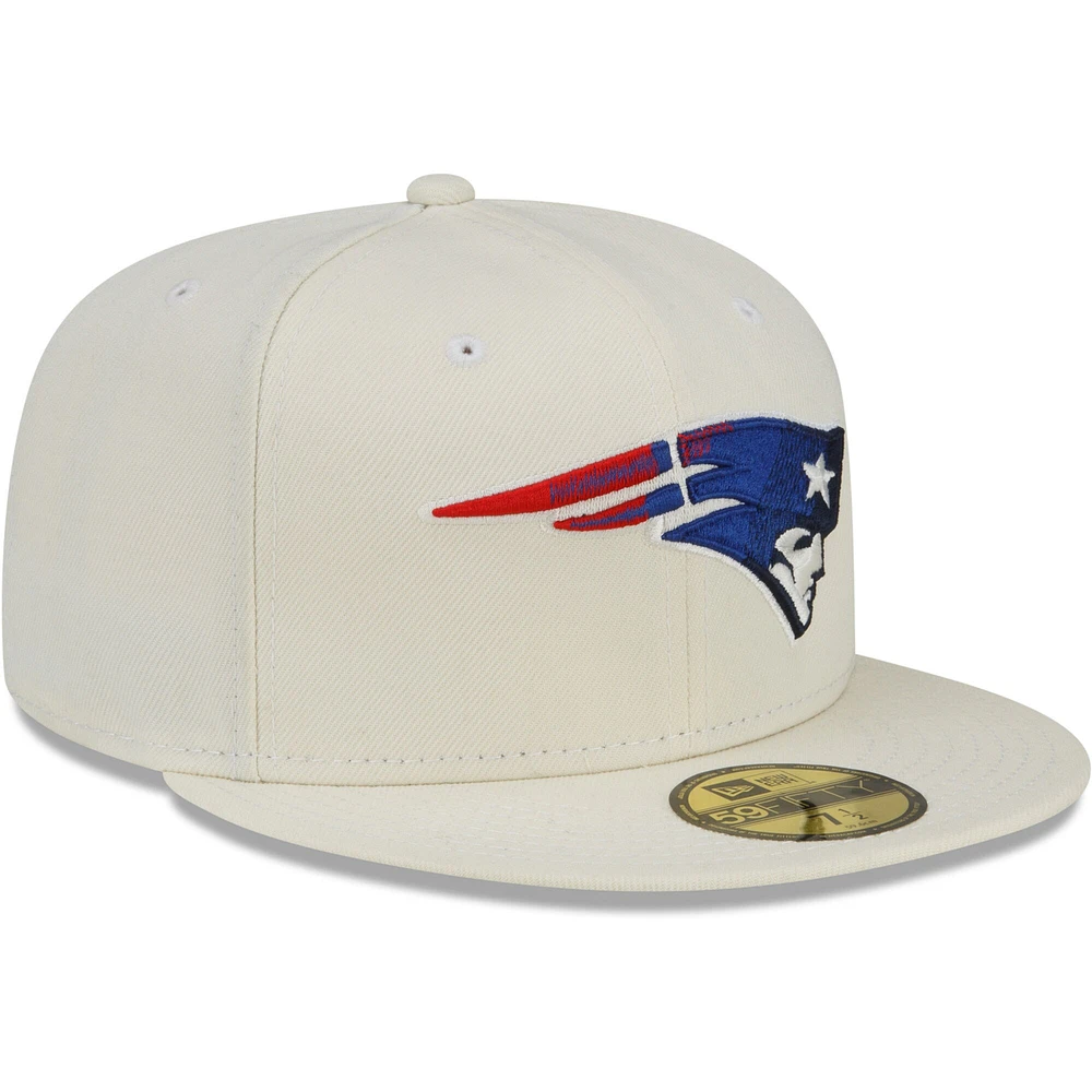 Casquette ajustée New Era England Patriots Chrome Color Dim 59FIFTY pour homme