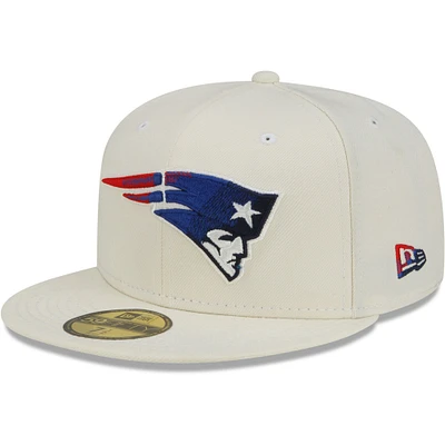 Casquette ajustée New Era England Patriots Chrome Color Dim 59FIFTY pour homme