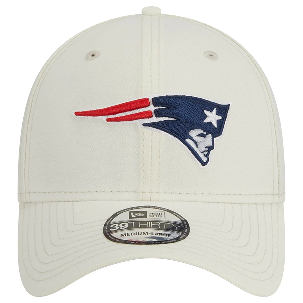 Men's New Era Cream England Patriots Classic 39THIRTY Flex Hat