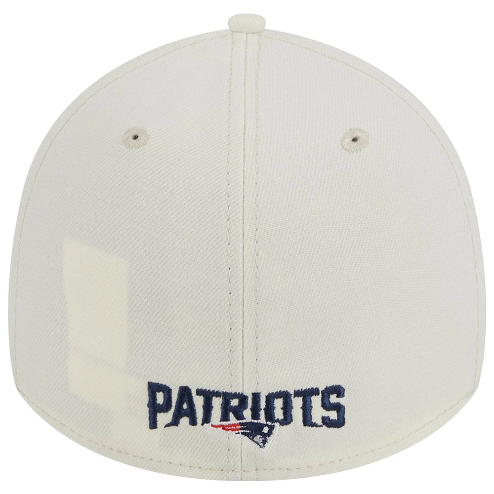 Men's New Era Cream England Patriots Classic 39THIRTY Flex Hat