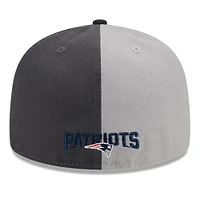 Men's New Era  Gray/Black England Patriots 2023 Sideline 59FIFTY Fitted Hat