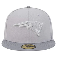 Men's New Era Gray/Graphite England Patriots Iron Cloud 59FIFTY Fitted Hat