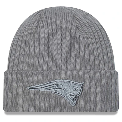 Men's New Era Gray New England Patriots Color Pack Cuffed Knit Hat