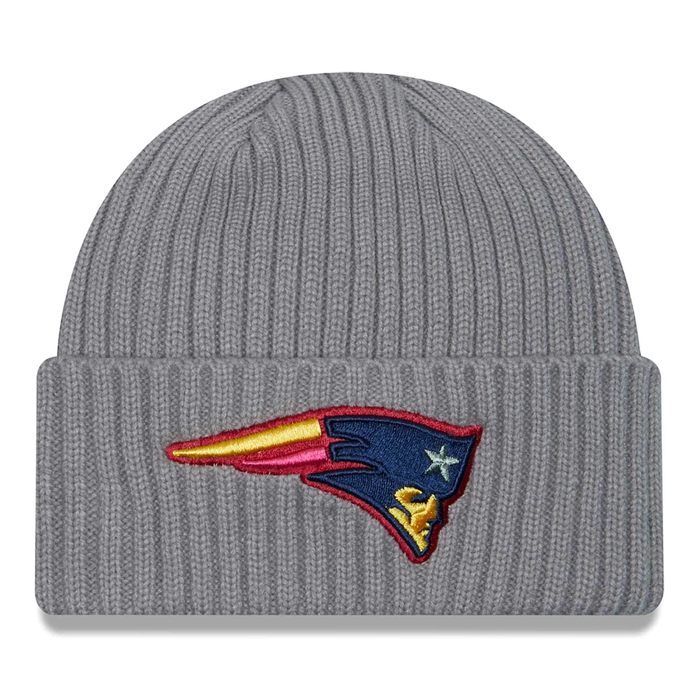 Bonnet en tricot à revers multiples New Era New England Patriots Color Pack pour hommes