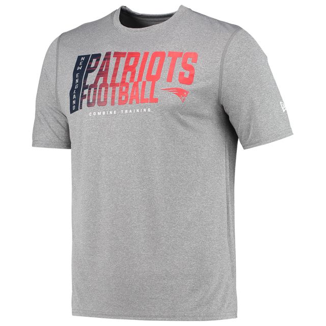 T-shirt New Era gris chiné des England Patriots pour hommes Combine Authentic Game On