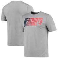 Men's New Era Heathered Gray England Patriots Combine Authentic Game On T-Shirt