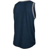 Men's New Era Heathered Navy England Patriots Ringer Tri-Blend Tank Top