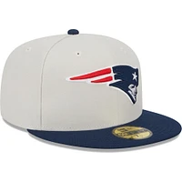 Casquette ajustée 59FIFTY pour homme avec écusson des New England Patriots de la Nouvelle-Angleterre Era