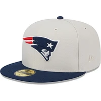 Casquette ajustée 59FIFTY pour homme avec écusson des New England Patriots de la Nouvelle-Angleterre Era