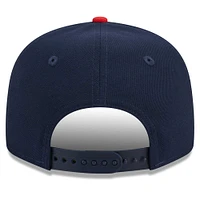 Men's New Era  Navy/Red New England Patriots Headline 9FIFTY Snapback Hat