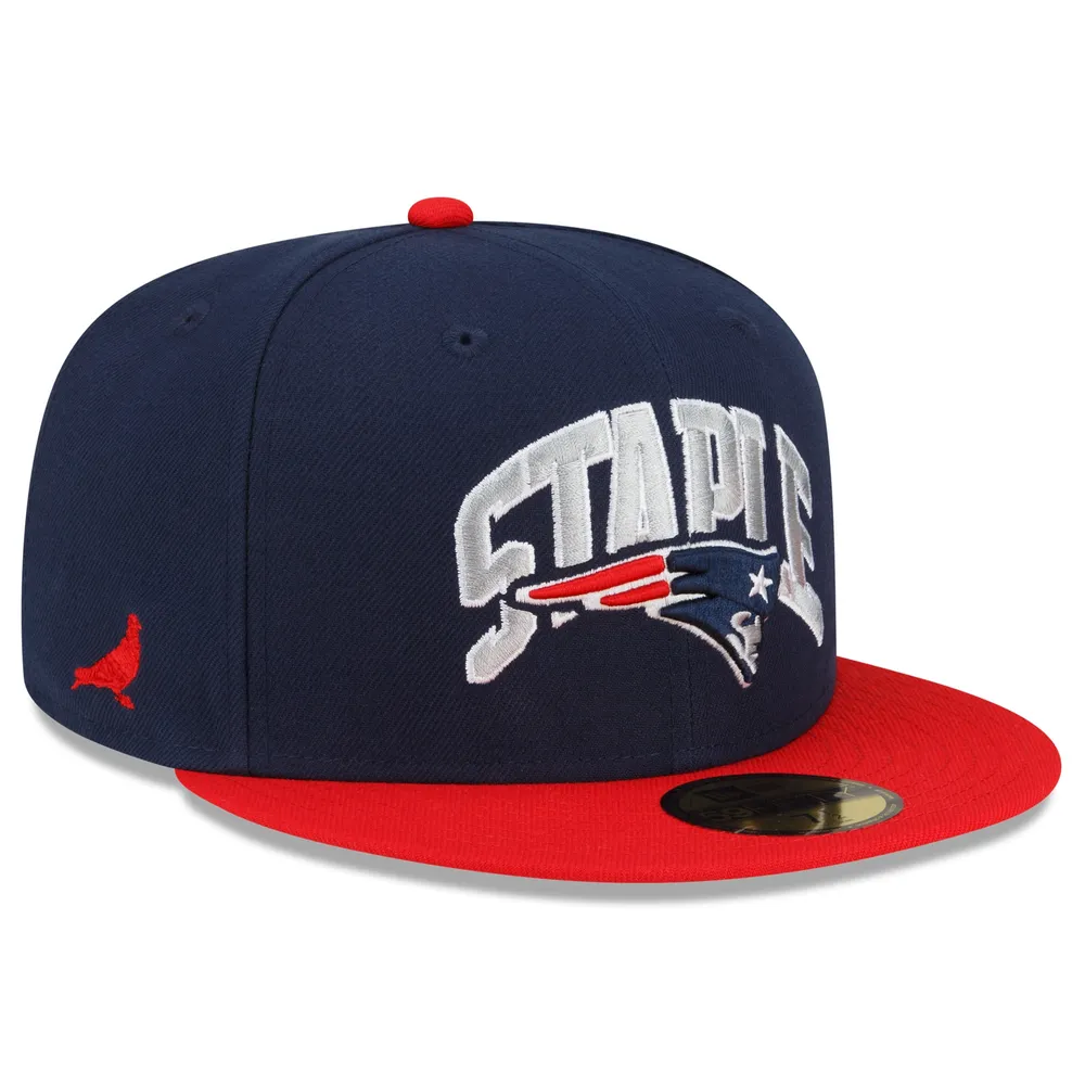 Men's New Era Navy/Red England Patriots NFL x Staple Collection 59FIFTY Fitted Hat