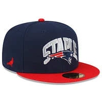 Men's New Era Navy/Red England Patriots NFL x Staple Collection 59FIFTY Fitted Hat