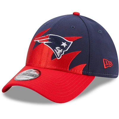 New Era bleu marine/rouge England Patriots Surge 39THIRTY pour homme - Casquette flex