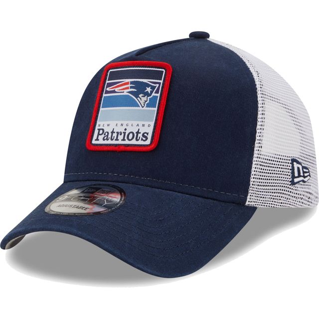 Casquette snapback 9FORTY dégradée New England Patriots New Era pour hommes, bleu marine/blanc