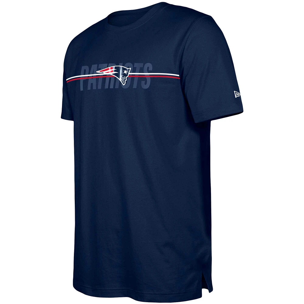 T-shirt pour homme New Era bleu marine England Patriots 2023 NFL Training Camp