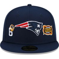 Men's New Era Navy England Patriots 6x Super Bowl Champions Count The Rings - Fitted Hat