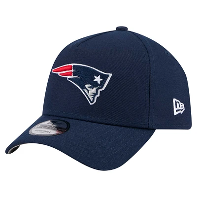 Men's New Era  Navy New England Patriots  A-Frame 9FORTY Adjustable Hat