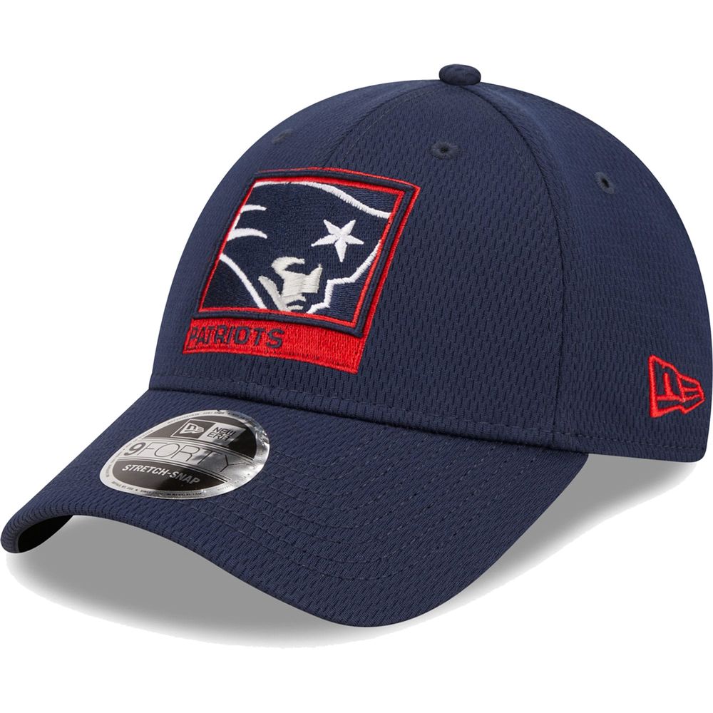 Men's New Era Navy New England Patriots A-Frame - 9FORTY Snapback Hat