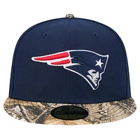 Men's New Era Navy England Patriots Active Two-Tone Camo 59FIFTY Fitted Hat