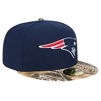 Casquette ajustée New Era 59FIFTY bleu marine England Patriots Active Two-Tone Camo pour homme