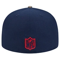 Casquette ajustée New Era 59FIFTY bleu marine England Patriots Active Two-Tone Camo pour homme