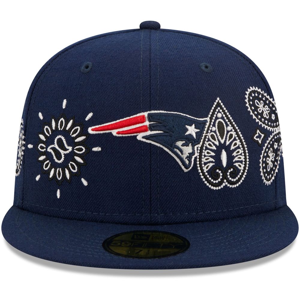 Men's New Era Navy England Patriots Bandana 59FIFTY - Fitted Hat