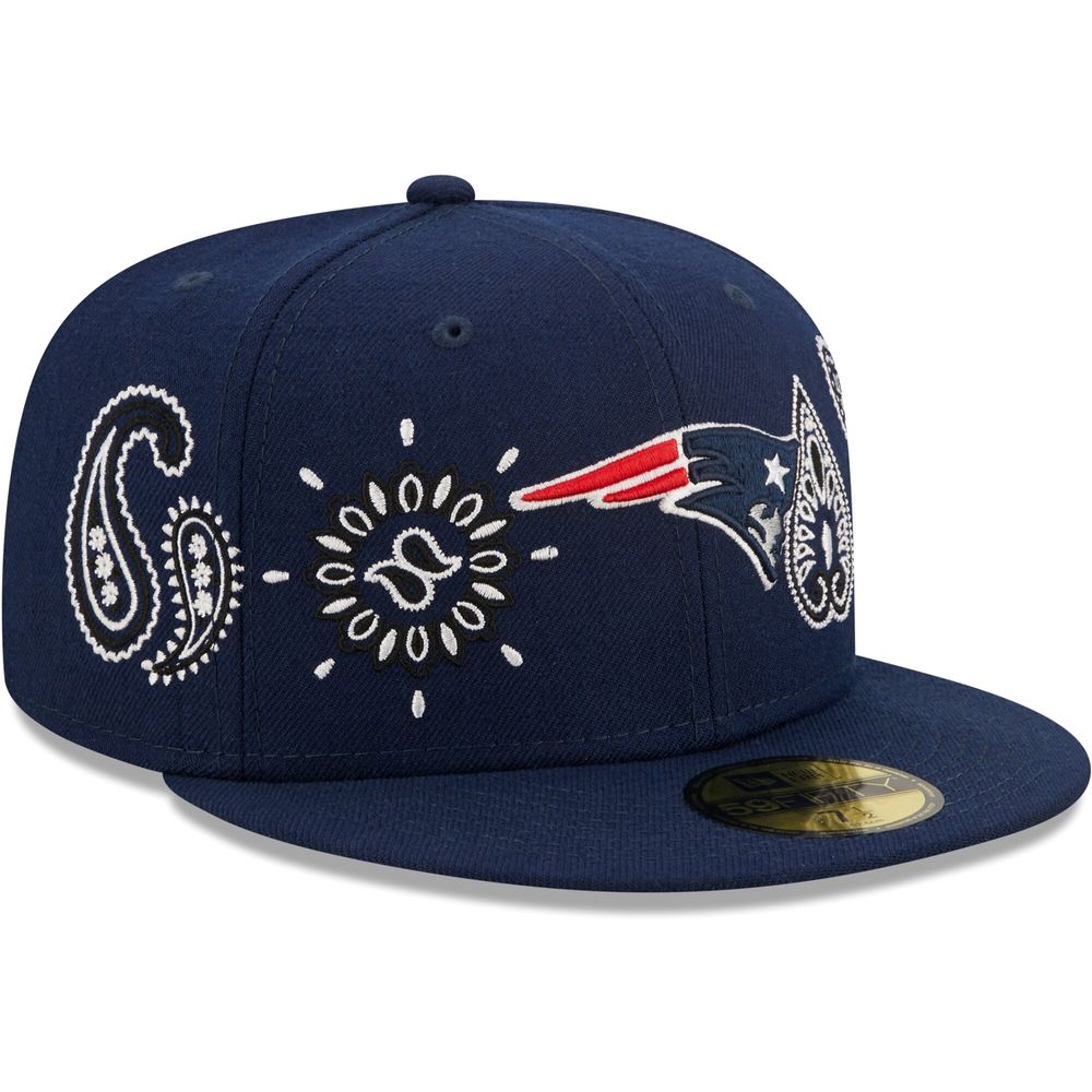 Men's New Era Navy England Patriots Bandana 59FIFTY - Fitted Hat