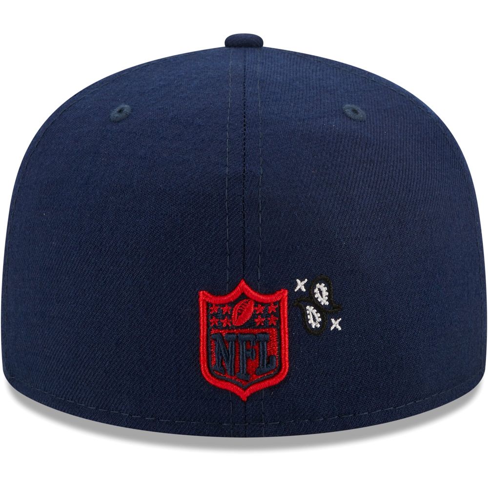 Men's New Era Navy England Patriots Bandana 59FIFTY - Fitted Hat