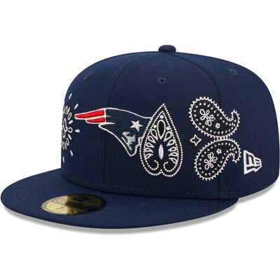 Men's New Era Navy England Patriots Bandana 59FIFTY - Fitted Hat