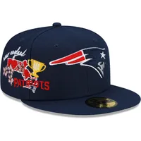 Casquette ajustée New Era England Patriots City Cluster 59FIFTY pour homme, bleu marine