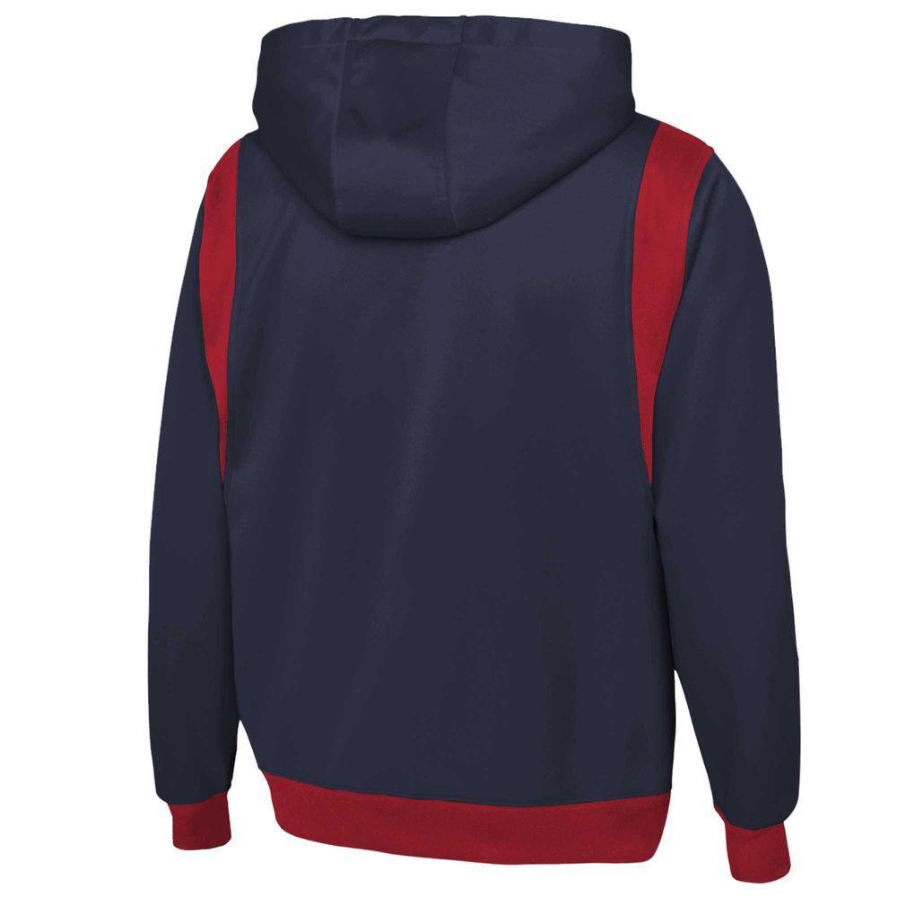 Men's New Era Navy England Patriots Combine Authentic Drop Back Full-Zip Hoodie