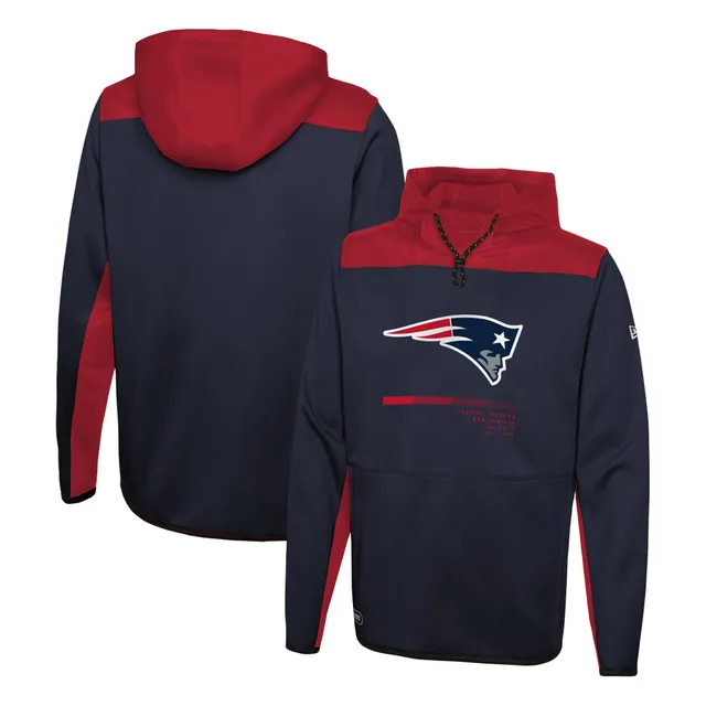 New England Patriots New Era Throwback Pullover Hoodie - Navy